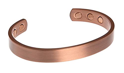 Bracelet De Cheville Magnétique En Cuivre Pur - 26 Cm, 10 Mm - Cadeau Homme, Fête Des Pères